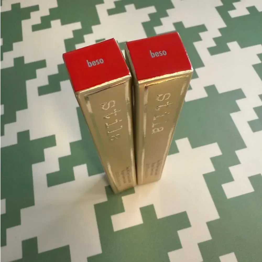 Stila True Red Stay All Day Liquid Lipstick Color Beso TWO PACK 2 NIB giftable